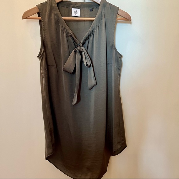 CAbi Cinch Blouse - Loden green, Sz S - Picture 2 of 6